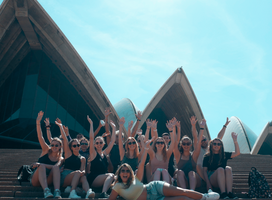 Group photo in front of Sydney Opera House